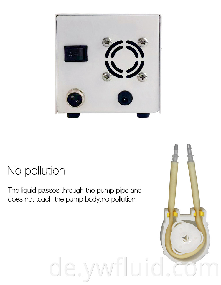 YWfluid 12v Lab Micro Peristaltic Pump mit LCD-Bildschirm für den Flüssigkeitstransferbereich